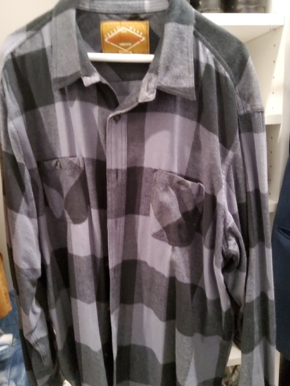 Red Camel Plaid Flannel Shirt - Black & Gray